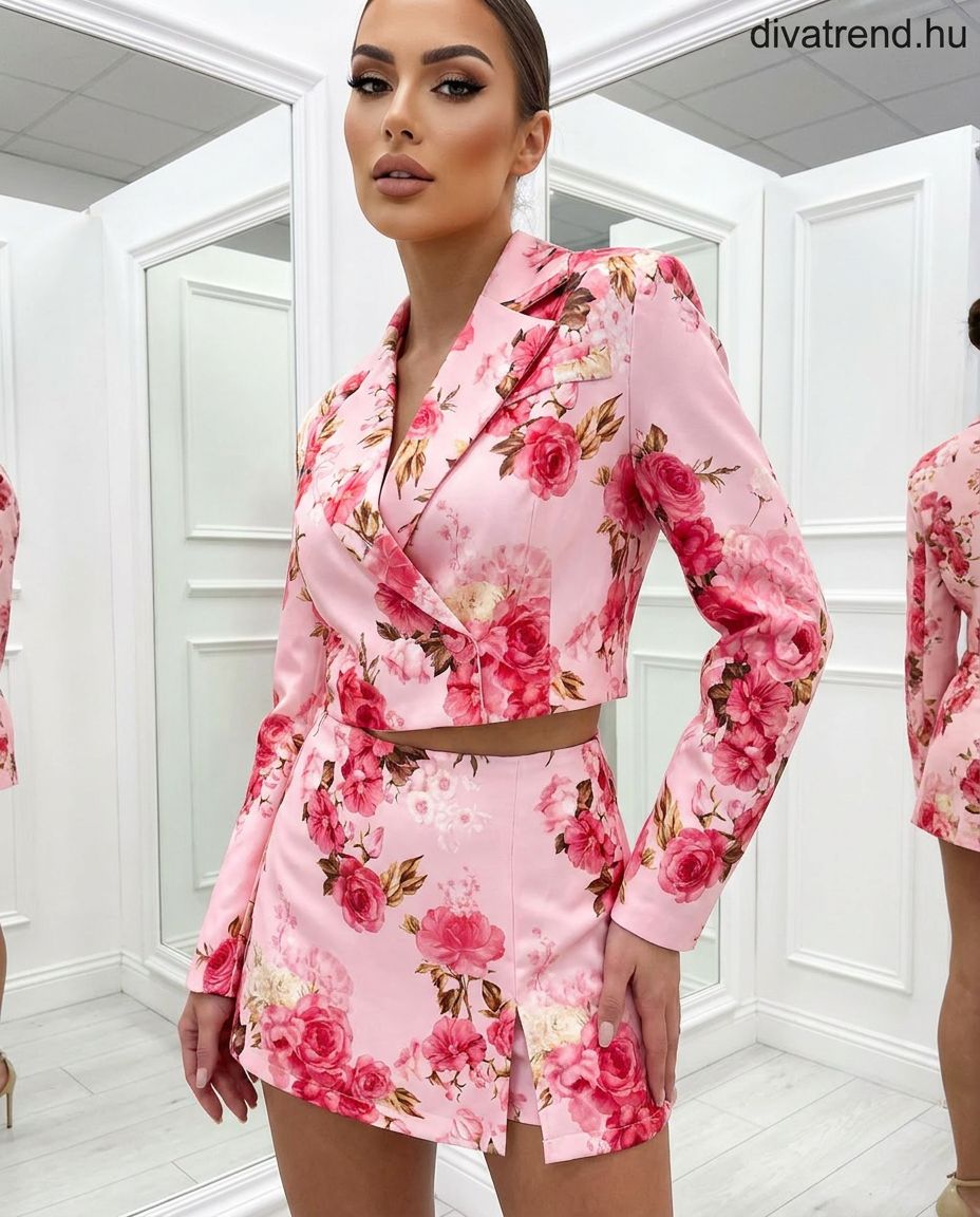 pinklight virágmintás elegáns női nyári szett