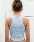 szívecskés bordás pamut crop top hátulról