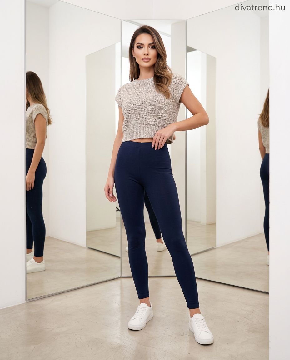 kék sötét Kikiriki pamut leggings