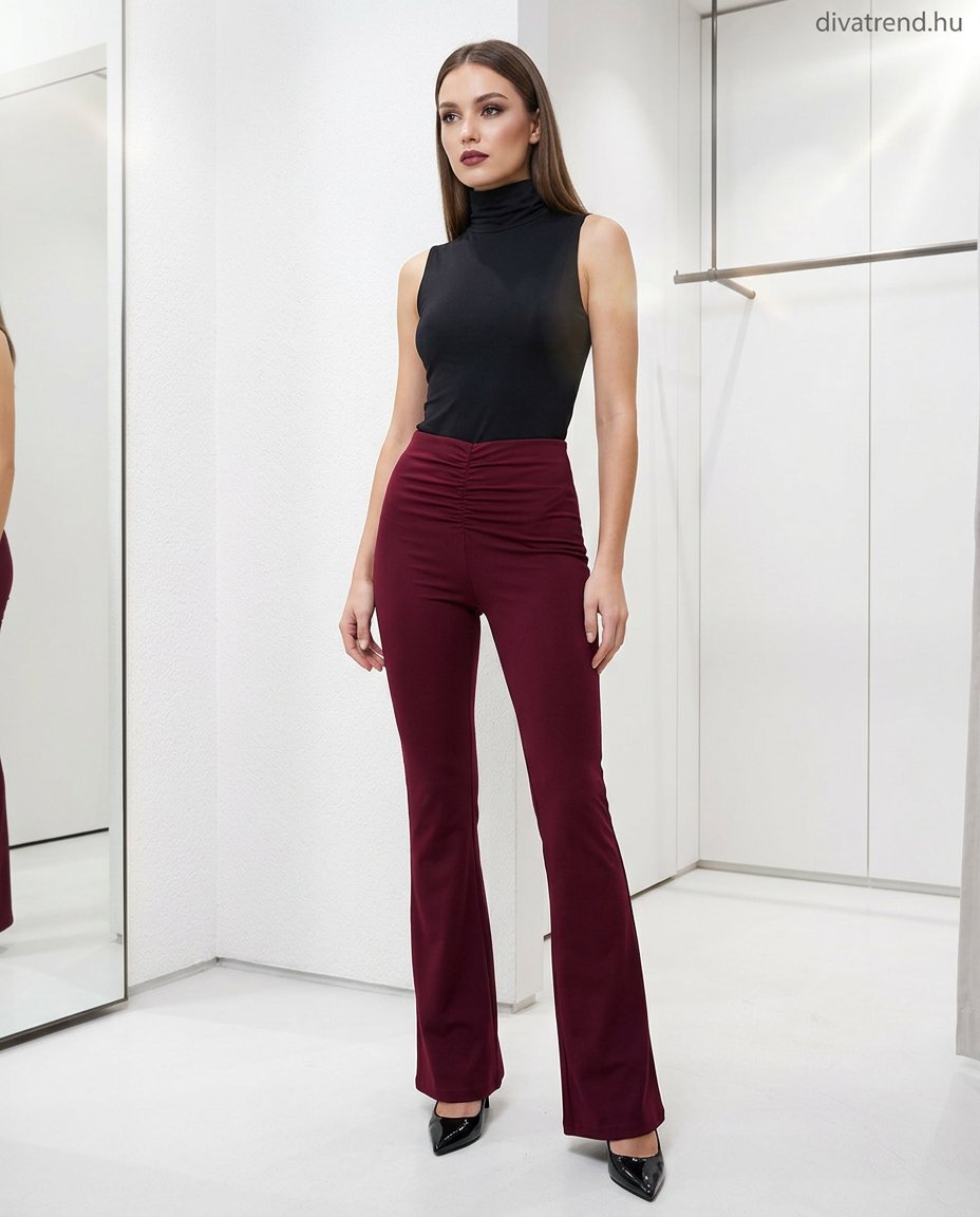 bordó bő szárú leggings