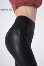 Gondola Blu női bőr hatású leging hosszú alakhangsúlyos skinny