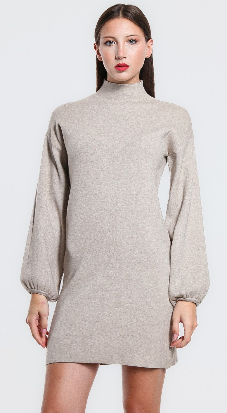 Zstudio női ruha hosszú ujjú magas nyakú térd