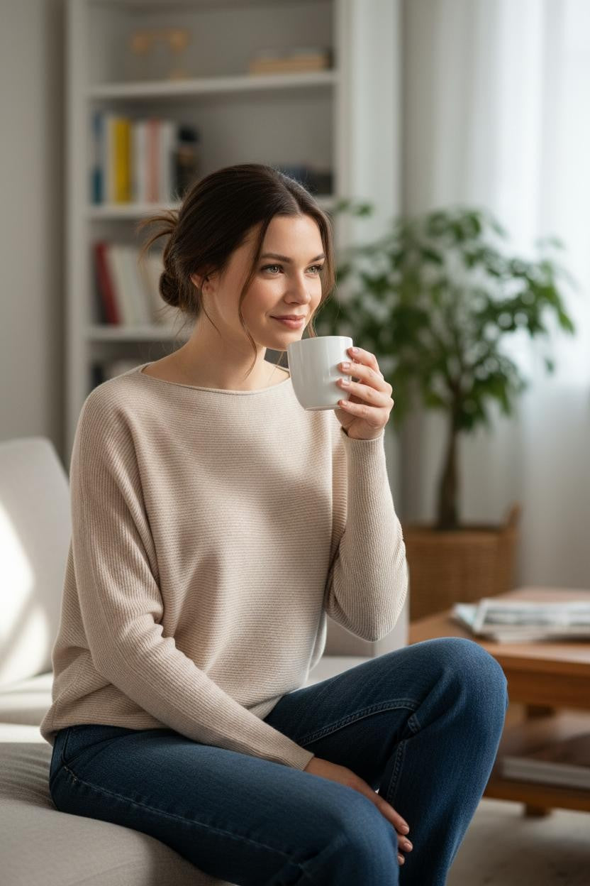 Zstudio női kötött felső hosszú ujjú kerek nyakú