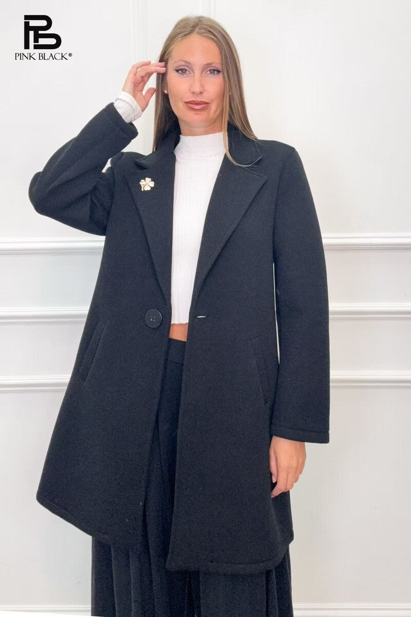 női átmeneti kabát V-nyakú szürke