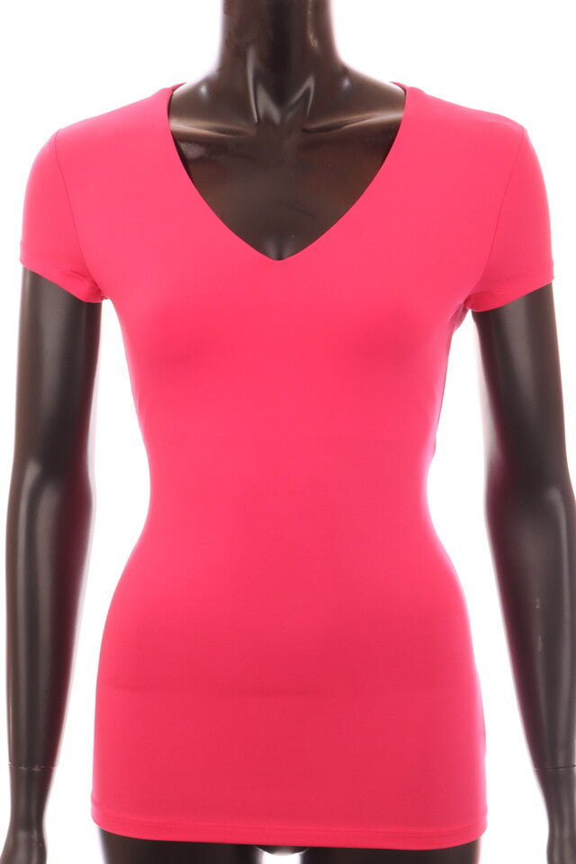 pink Kikiriki női póló V nyakú