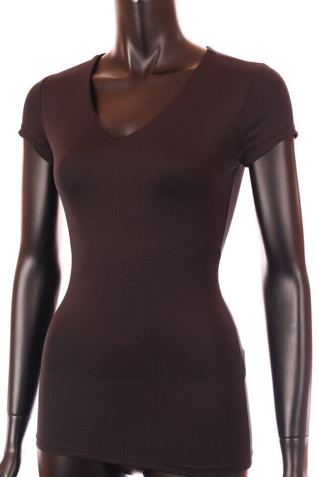 fekete Kikiriki női póló V nyakú