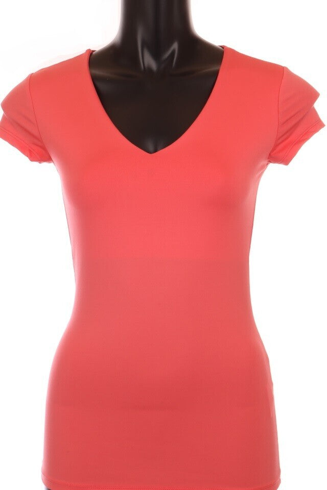 korall Kikiriki női póló V nyakú