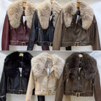 Softy női bőr hatású műszőrmés kabát